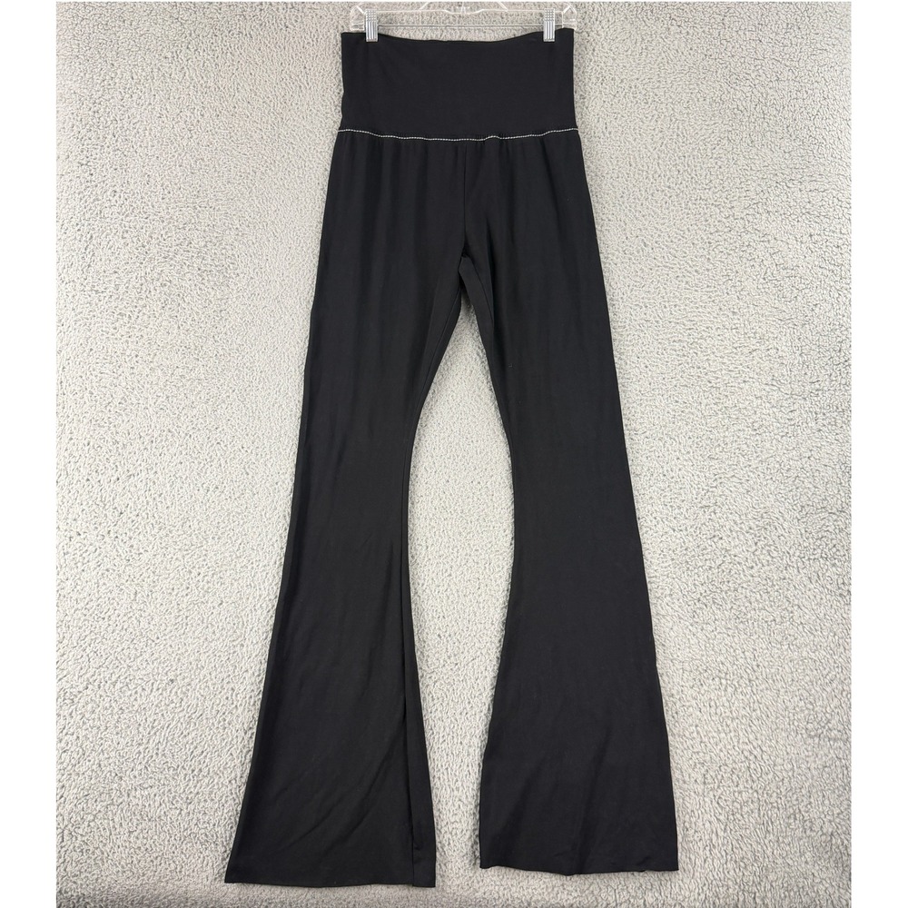 Vintage True Religion Eva Pants Womens M Black Flare High Rise Made in USA Yoga
